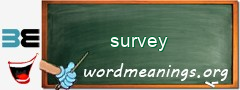 WordMeaning blackboard for survey